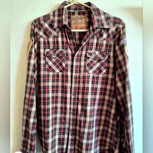 Men's Vintage Scotch & Soda Long Sleeve Button Down Plaid shirt, Size Medium